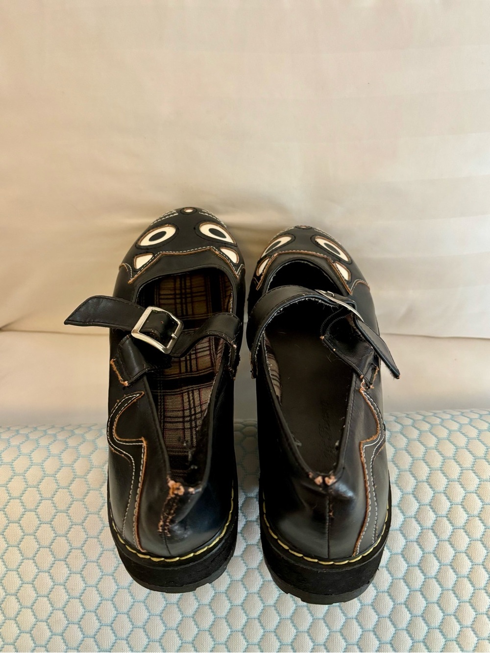 Black Cat Mary Jane Platform Cute Goth Novelty Shoes Sz 7.5 - Picture 14 of 15